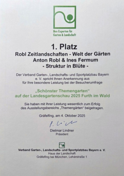 Struktur in Blüte - Publikumspreis/ Urkunde